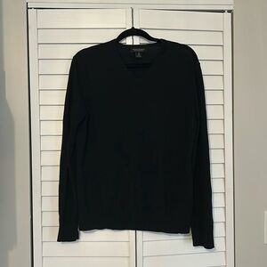 Banana Republic Men’s Merino Wool Black V-Neck Pullover Sweater